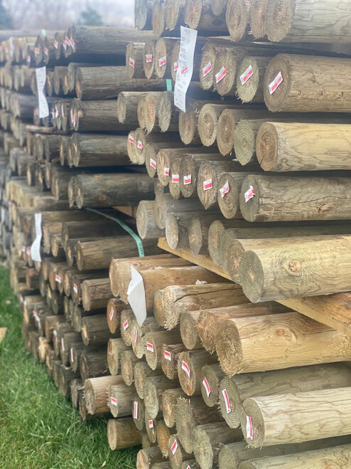 Sentinel Industries Treated Fence Post, 4-1/2" X 7Ft (30 Year)