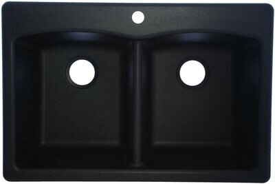 FRANKE EDOX33229-1 Onyx Granite Top Mounting Double Kitchen Sink