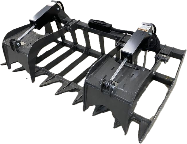 IronCraft IRG72 Industrial 72" Dual Cylinder Root Grapple w/Pioneer Couplers