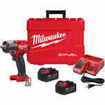 Milwaukee M18 Fuel 1/2"Dr Mid-Torque Impact Wrench Kit,  650Ft Lbs Torque