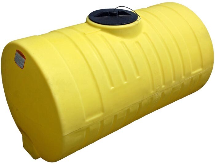 Norwesco Yellow Poly Sprayer Tank, 110-Gal, 30" Dia. 44" Long