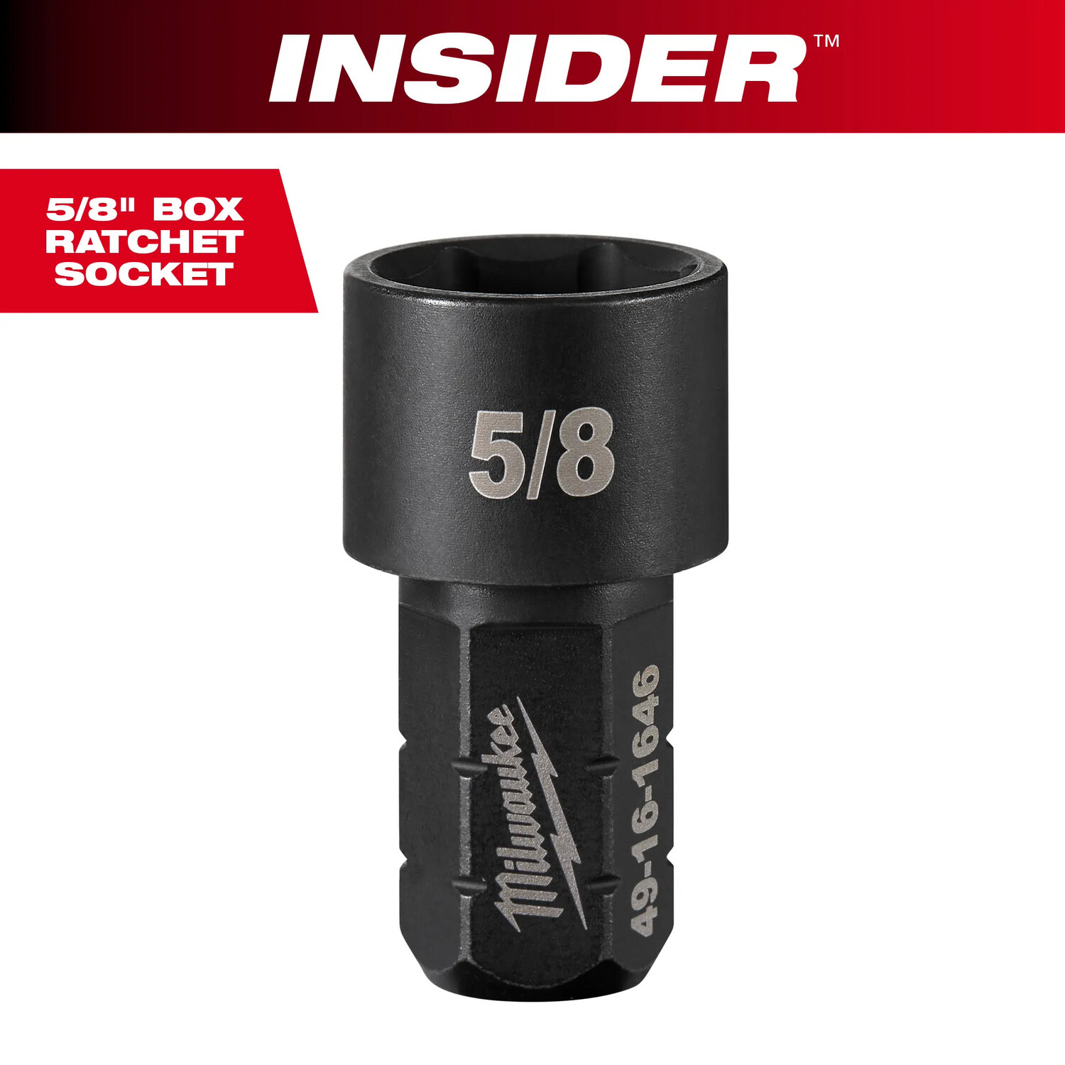 Milwaukee INSIDER™ Box Ratchet SAE Socket, 5/8"