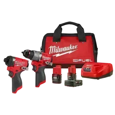 Milwaukee M12 Fuel Impact Driver/Drill 2-Tool Combo Kit