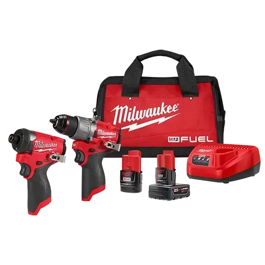 Milwaukee M12 Fuel Impact Driver/Drill 2-Tool Combo Kit