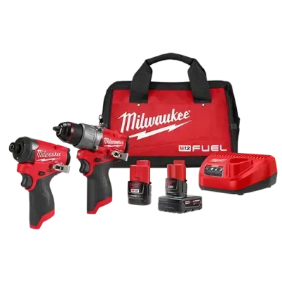 Milwaukee M12 Fuel Impact Driver/Drill 2-Tool Combo Kit