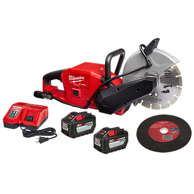 Milwaukee M18 Fuel 9" Cut-Off Saw Kit w/2-Blades, Batteries