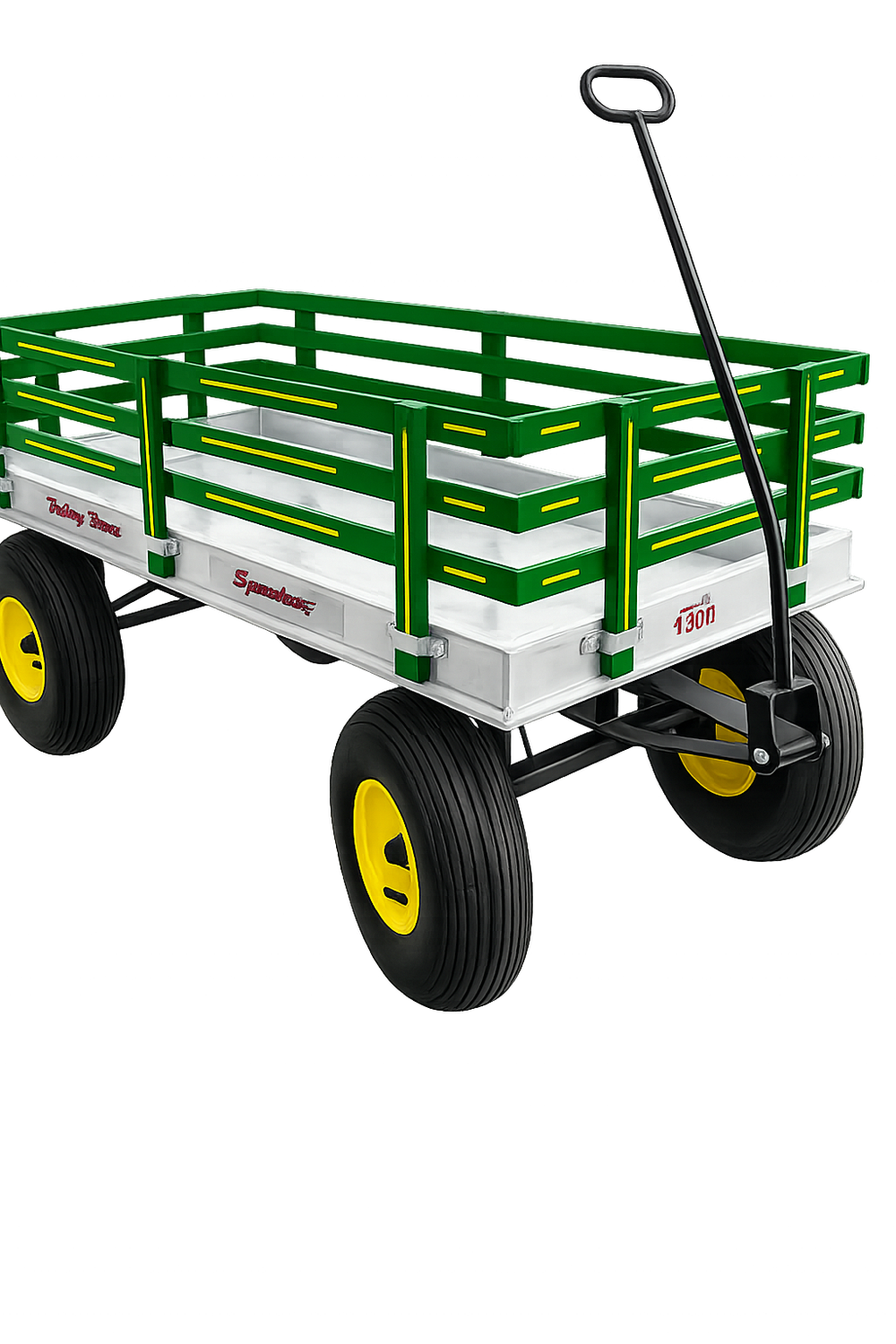 Valley Road Express Wagon, 24"X48" w/Aluminum Bed Green/Yellow