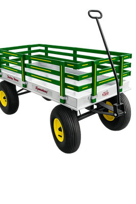 Valley Road Express Wagon, 24"X48" w/Aluminum Bed Green/Yellow