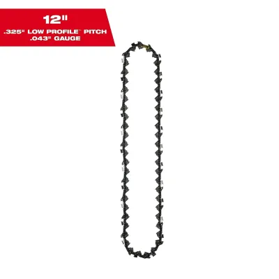 Milwaukee 12" Top Handle Replacement Chainsaw Chain
