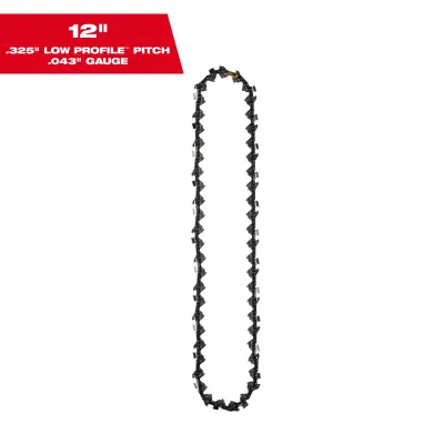 Milwaukee 12" Top Handle Replacement Chainsaw Chain