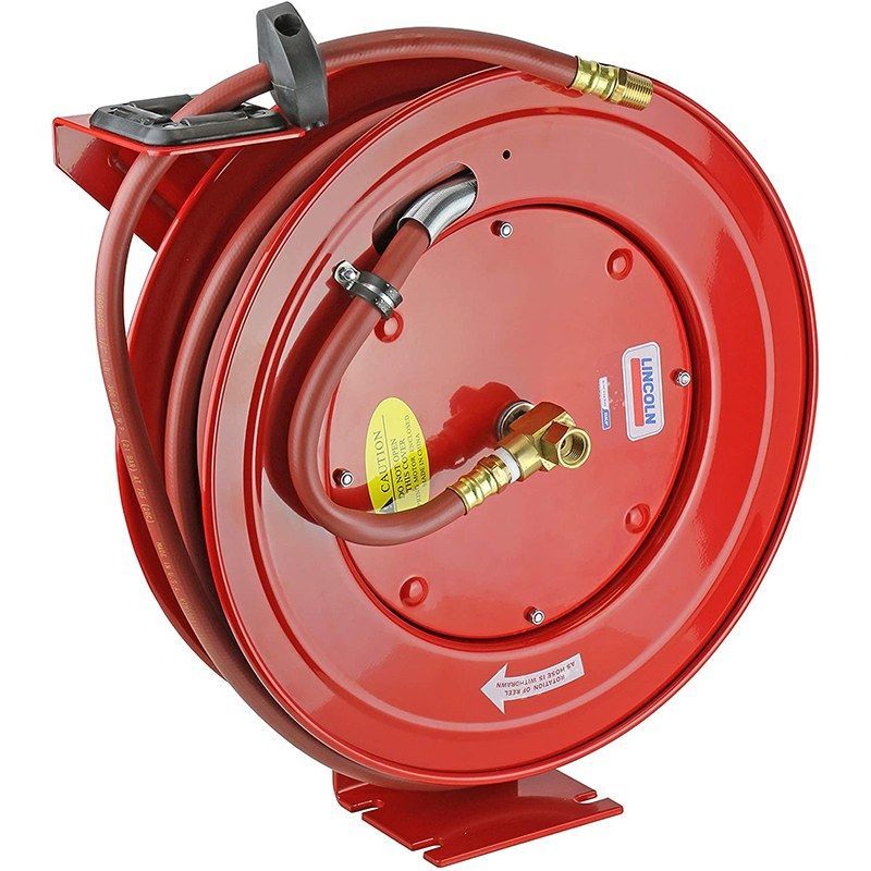 Lincoln Metal Air Hose Reel With 1/2"X50' Hose