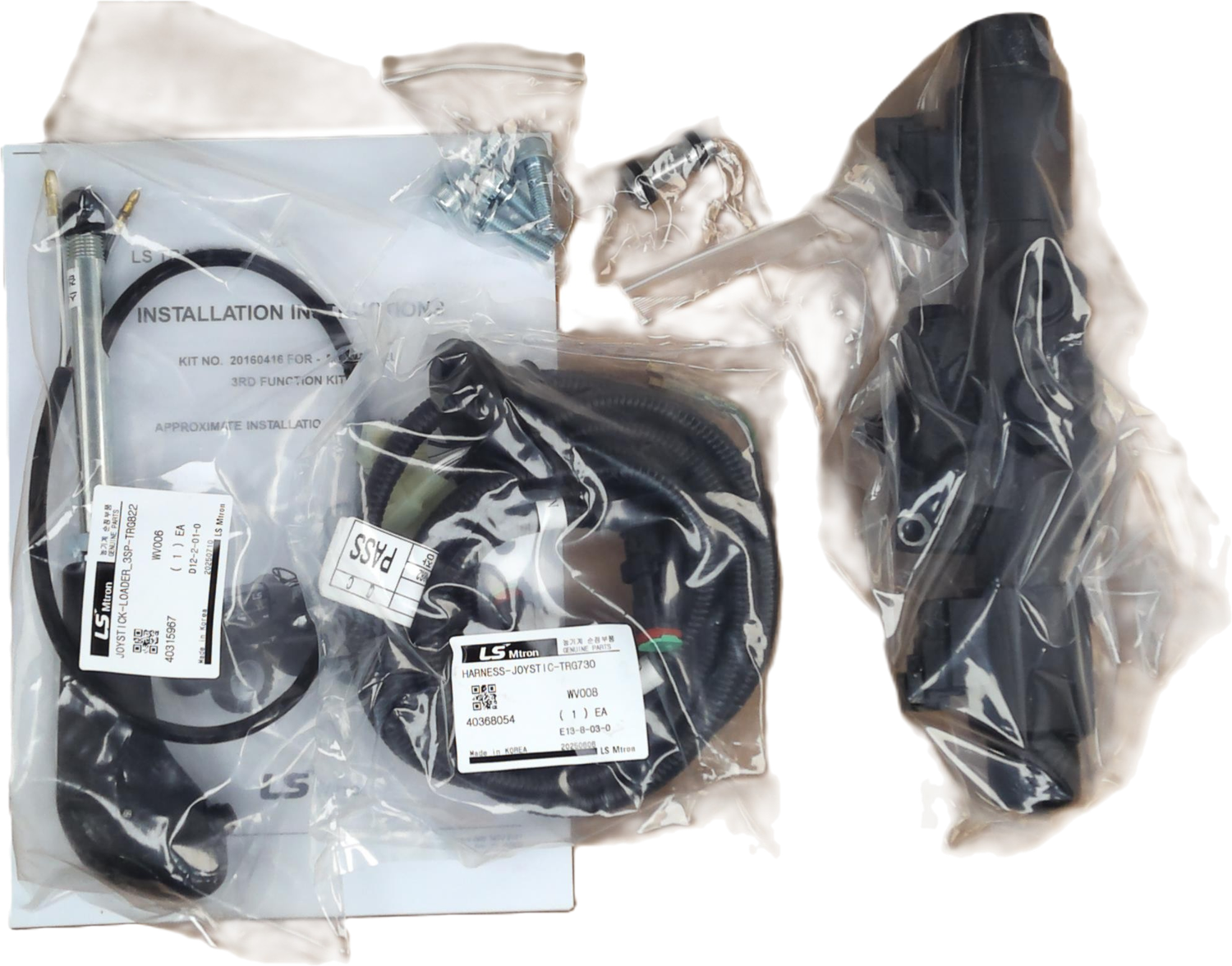 LS 3rd Function Loader Valve Block Kit for MT3 W/Cab and LL4106 or 4001 Loader