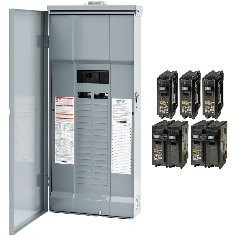 Square D HOM3060M200PRBVP Load Center, 60 -Pole, 200 A, 30 -Space, Plug-On Neutral