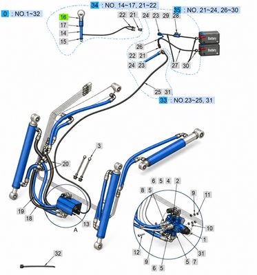 LS Tractor 3rd Function Kit for LL3301/3302, Operates on Tilt Circuit