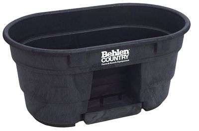 Behlen Country Black Poly Stock Tank w/Hog Drinker, 100-Gal, 31"WX52"LX25"T