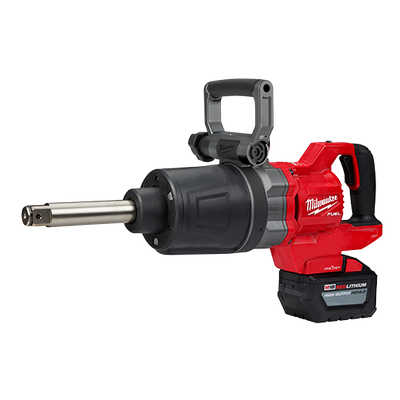 Milwaukee M18 Fuel 1"Dr H-Handle Hi-Torque Impact Wrench Kit, w/Extended Anvil, 2-12AH Batteries
