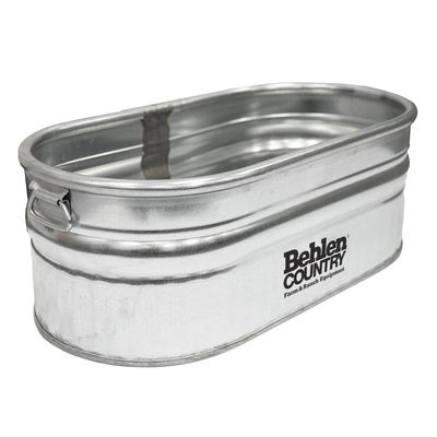 Behlen Country 50140068 Galvanized Steel Shallow Utility Stock Tank w/Handles, 22 Gal