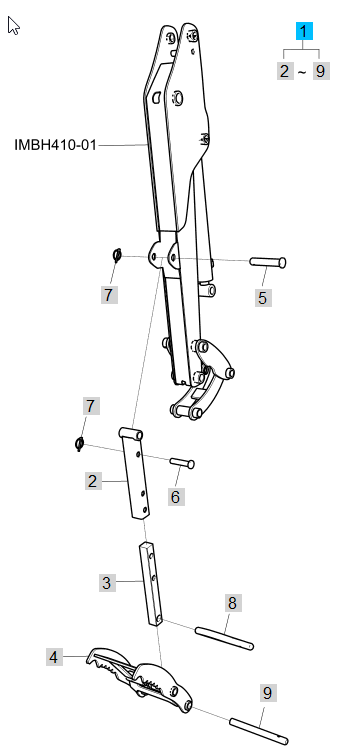 Thumb for LS Tractor Backhoe LB3001, LB3002