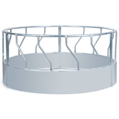 Galvanized S-Bar 3-Piece 18ga Cattle Hay Feeder w/Closed Bottom Hay Saver Ring