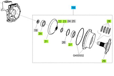 LS Sub Kit-F/Axle SVC-TRG400, fits R40, XR40 &amp; XR41 Series
