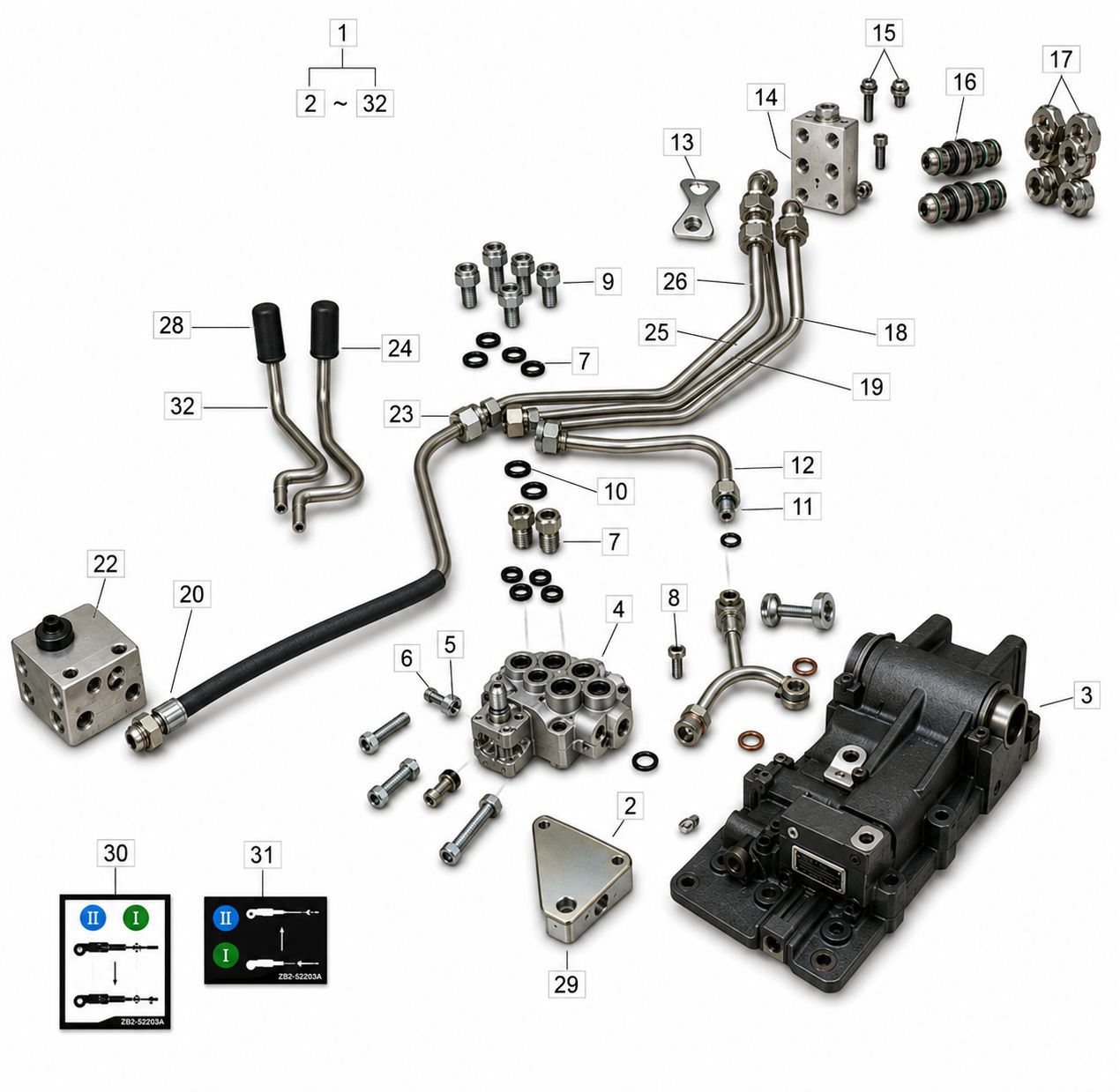 LS Dual Rear Remote Valve Kit