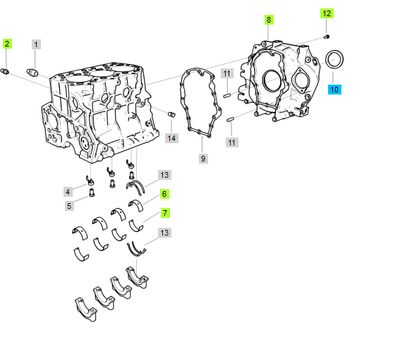 LS Gasket-Rear Case-EGQ155 (3 Cyl)