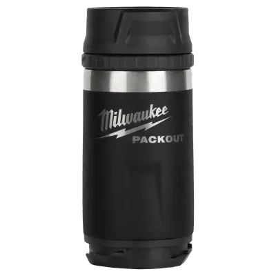 Milwaukee PackOut Black 12oz Insulated Bottle with Sip Lid