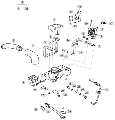 LS EGR Valve Service Kit, (ERAE to KAMTEC) 4-Cylinder Engine