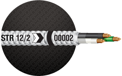 CerroWire MC Building Wire, 12/2MC-BX X 50ft