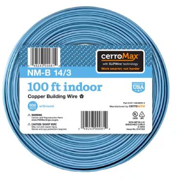 CerroWire 14/3NM-WGX 100Ft Building Wire