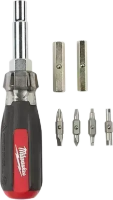 Milwaukee Cushion Grip 13-in-1 Multi-Bit Screwdriver w/Schrader Bit
