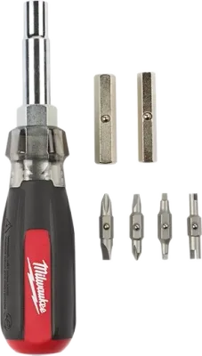 Milwaukee Cushion Grip 13-in-1 Multi-Bit Screwdriver w/Schrader Bit