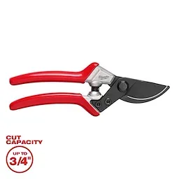 Milwaukee Bypass Pruning Shears, 3/4" Cutting Capacity