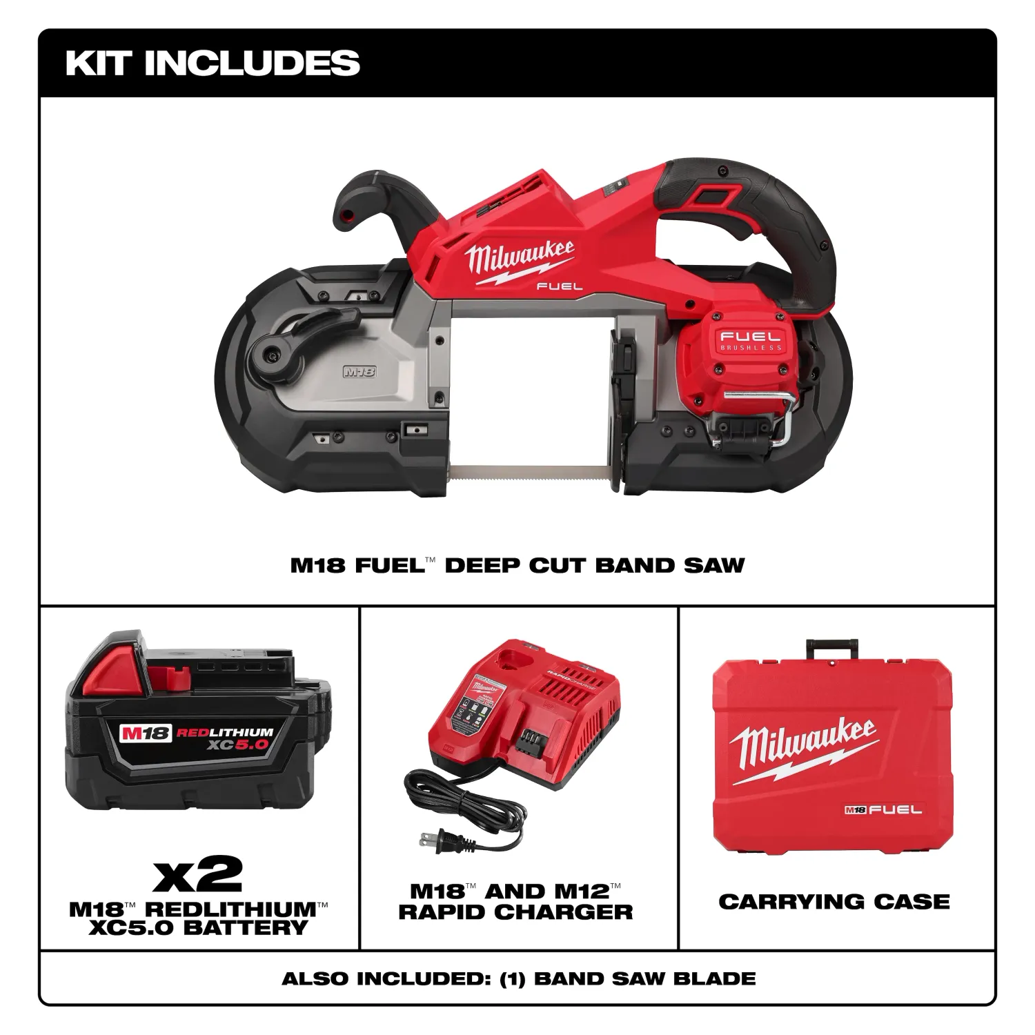 Milwaukee M18 Fuel Deepcut Bandsaw Kit