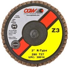 CGW Z3® 2" Mini Flap Discs - Zirconia, Roll On - Size 2 - Grit 60