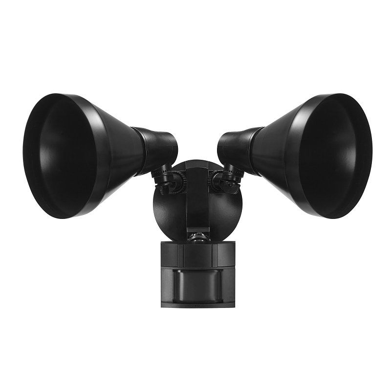 globe 17000140 Bronze Motion Detection Security Flood Light, 2-Head