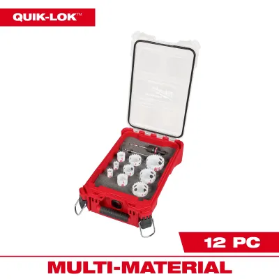 Milwaukee 12-Pc. QUIK LOK™ Hole Dozer Kit in Packout Compact Organizer, 3/4" to 2-1/2"