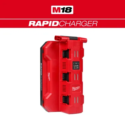 Milwaukee M18 6-Bay Daisy Chain Rapid Charger, PACKOUT™ Compatible