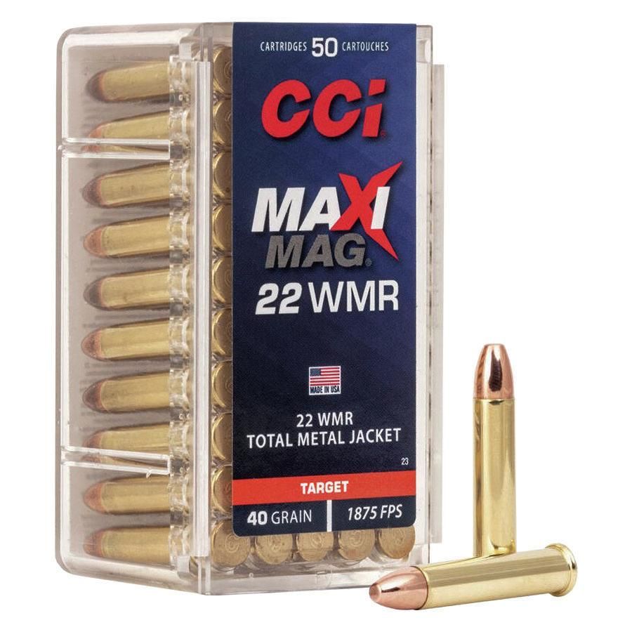 CCI Maxi-Mag .11WMR Ammo, 40Gr TMJ, 1875FPS, 50Ct