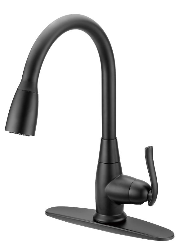 Boston Harbor FP4A0000BL Matte Black 1-Handle Pull-Down Kitchen Faucet