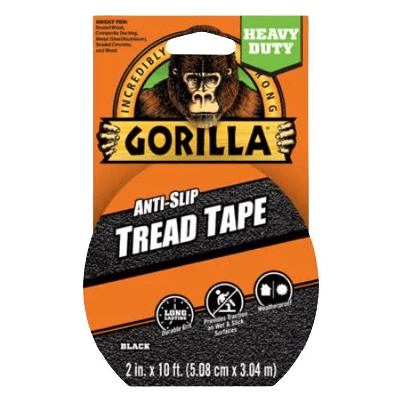 Gorilla 115944 Black Anti-Slip Tread Tape, 2"X10Ft