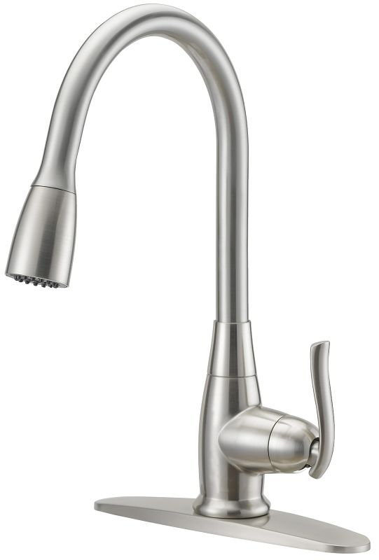Boston Harbor 1706829 Stainless Steel 1-Handle Pull-Down Kitchen Faucet