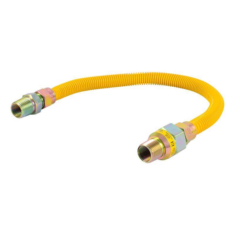 Eastman 20YE50V024B Flexible Propane Appliance Connector,  3/8"X24" tubing with 1/2"MPX1/2"MP