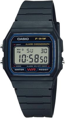 Casio F91W Series | Digital Watch | Water Resistant | LED Light |