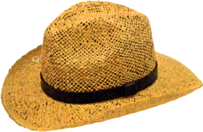 Medium Twisted Toyo Safari Crown Hat w/3" CB Brim &amp; Leather Headband