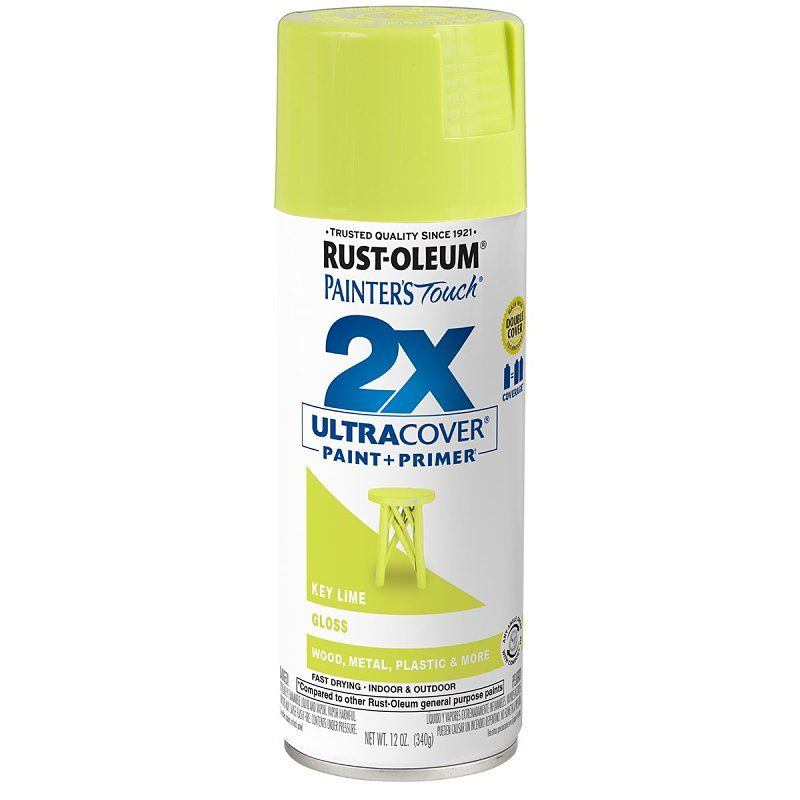 RustOleum 2X UltraCover 334036 Key Lime Green Spray Paint, 12oz (LaneShark Green)