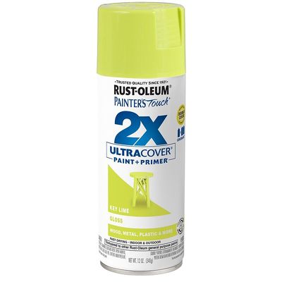 RustOleum 2X UltraCover 334036 Key Lime Green Spray Paint, 12oz (LaneShark Green)