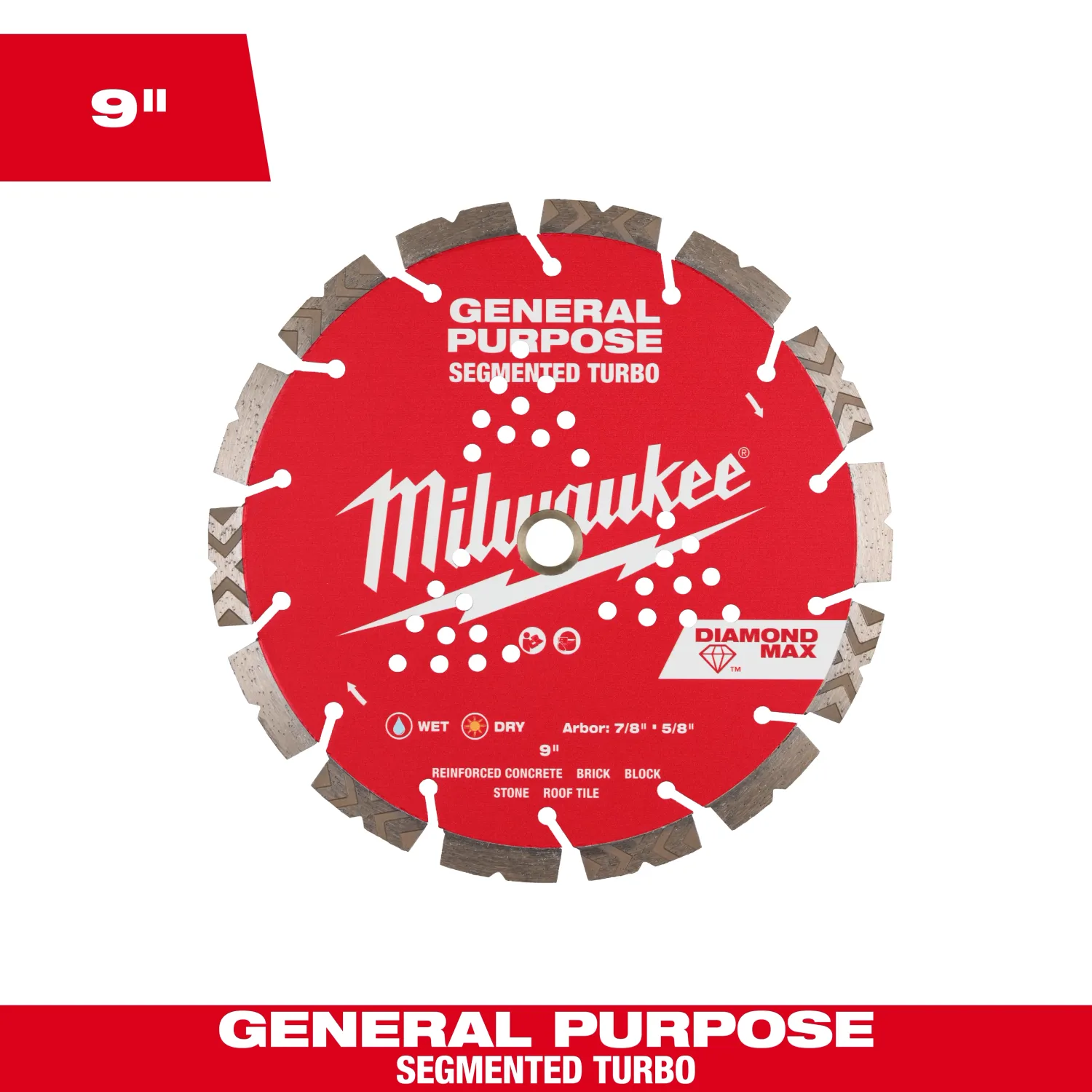 Milwaukee Diamond Max™  9" Segmented Diamond Blade