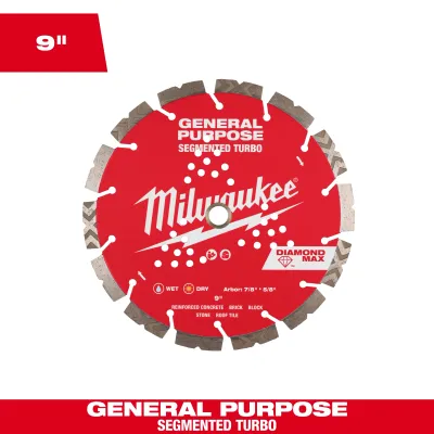 Milwaukee Diamond Max™  9" Segmented Diamond Blade