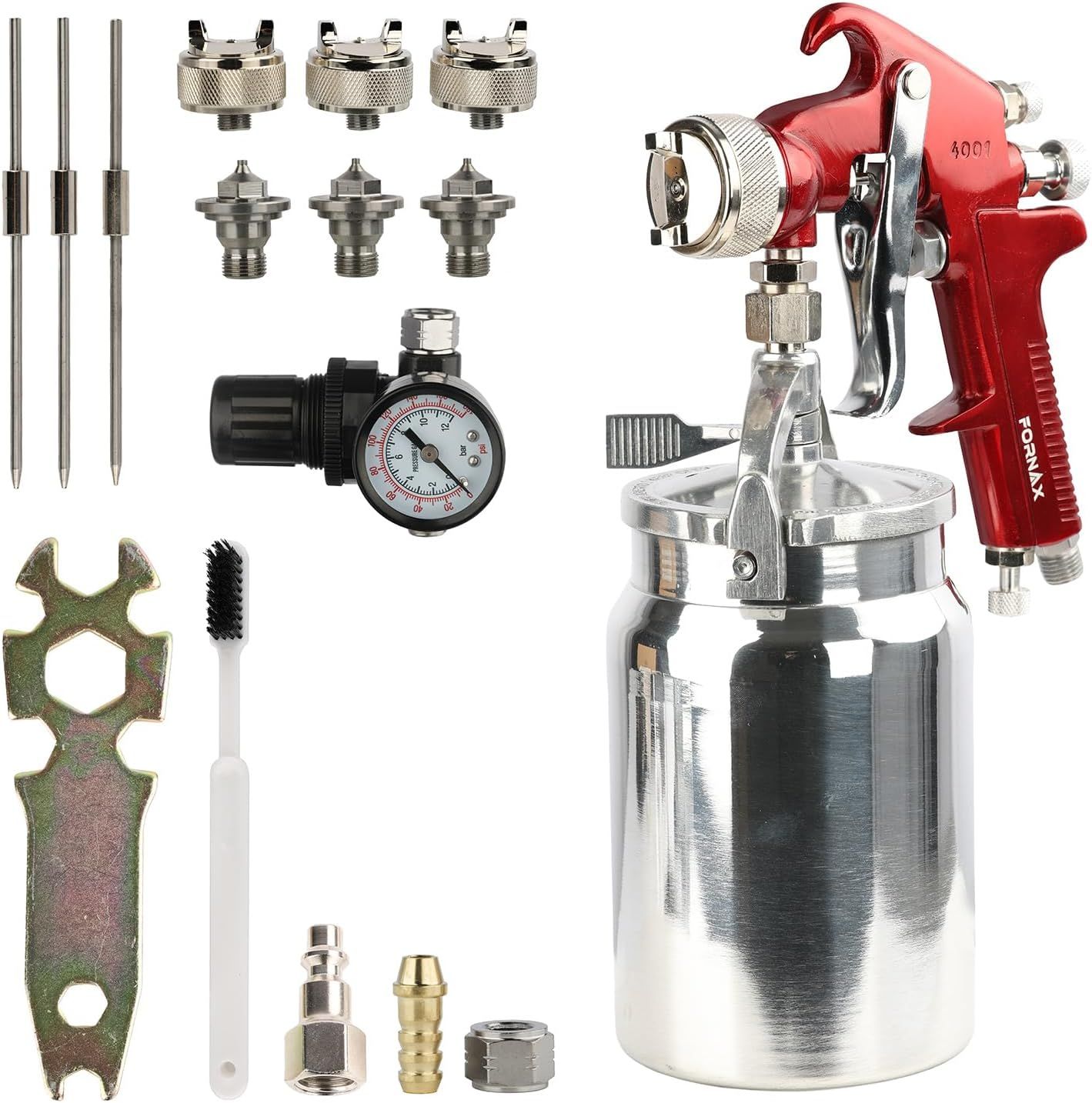 Fornax 4001S Professional Siphon Feed High Pressure Air Spray Paint Gun